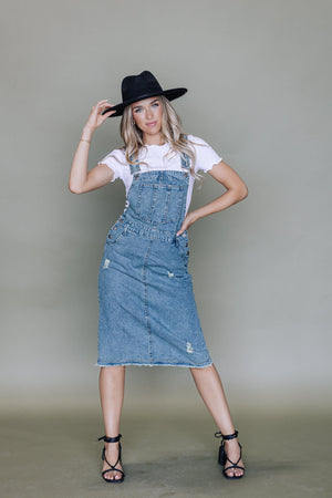 Joni Denim Overall Dress