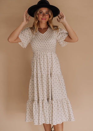 Linen Dress in Taupe