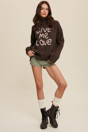 Give Me Love Stitched Sweater