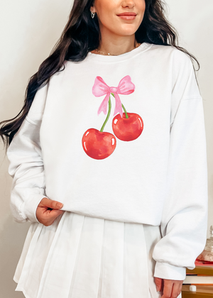 Cherry Bow  Sweatshirt