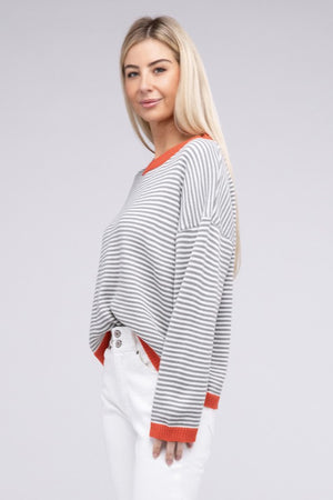 Striped Knit Pullover