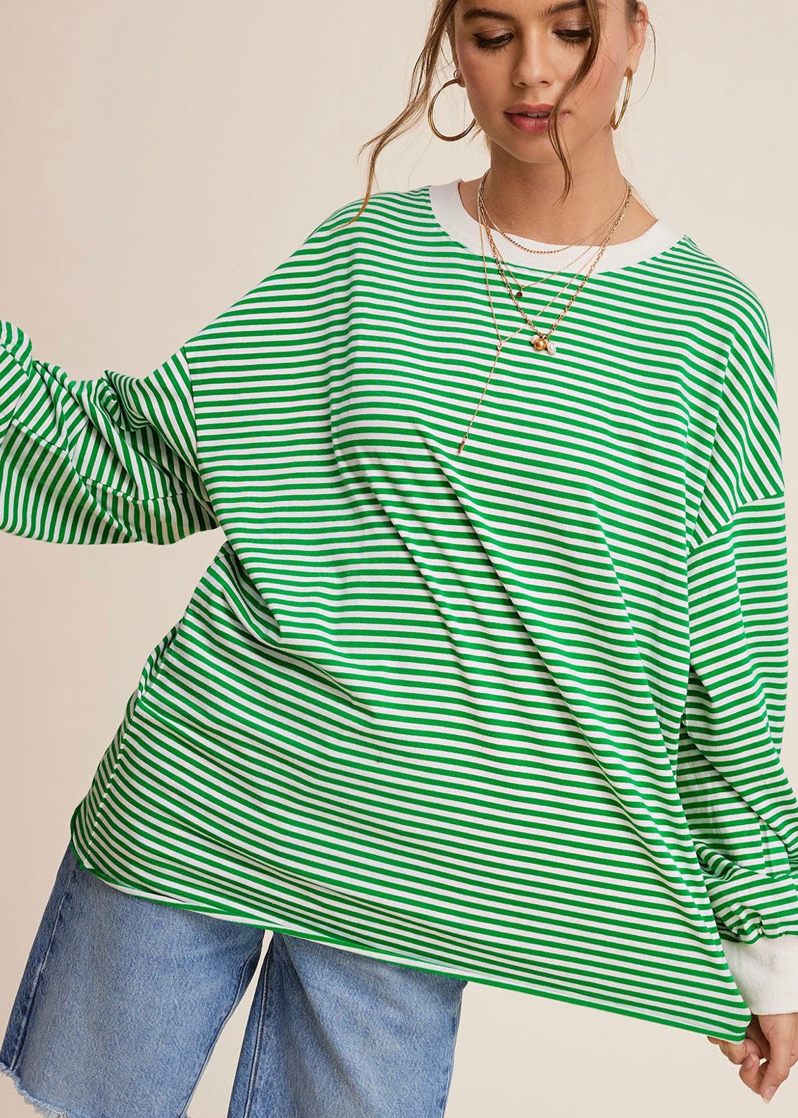 Minty Stripe Top