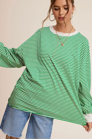 Minty Stripe Top