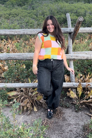 Checkered Sweater Vest