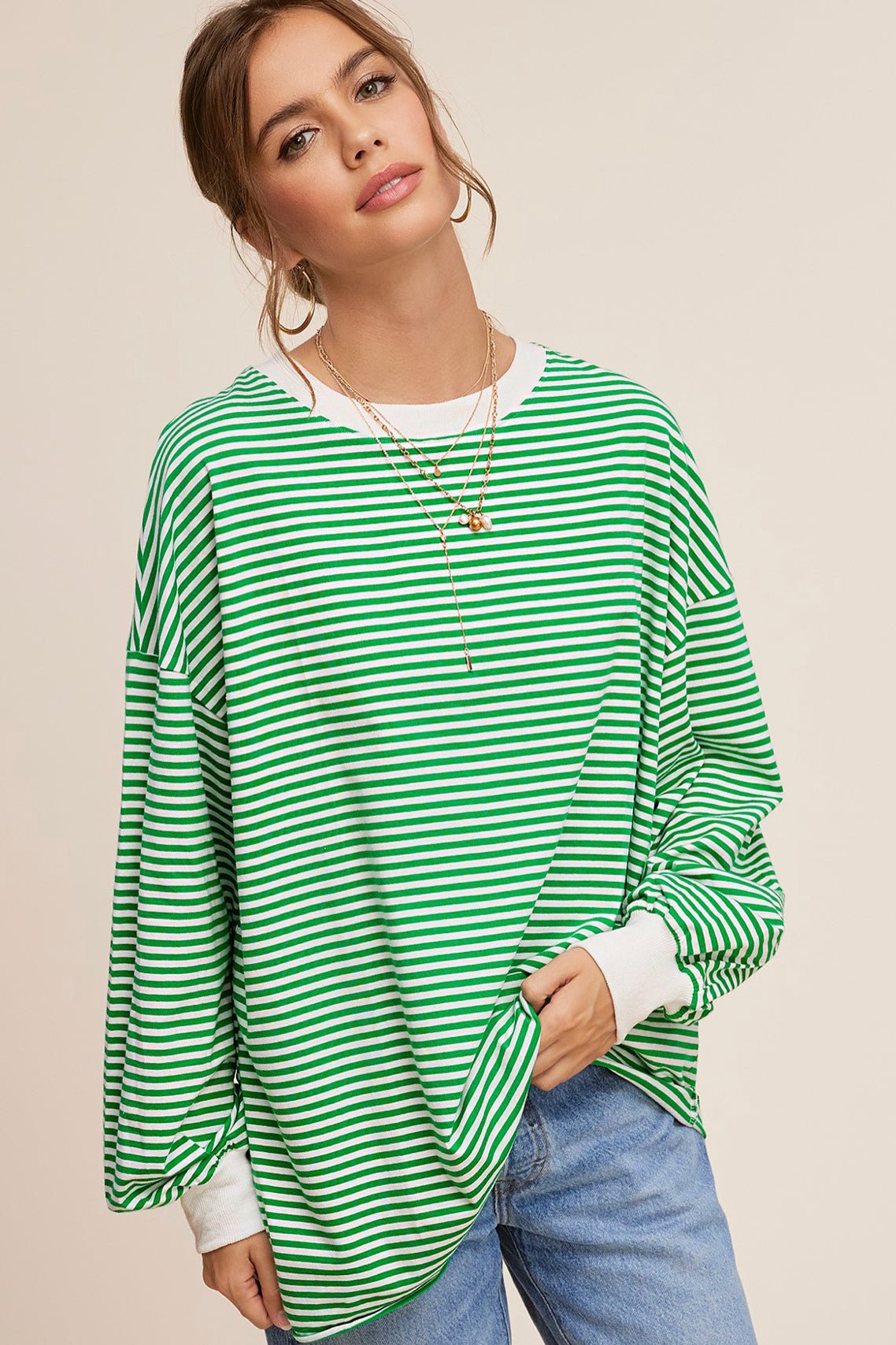 Minty Stripe Top