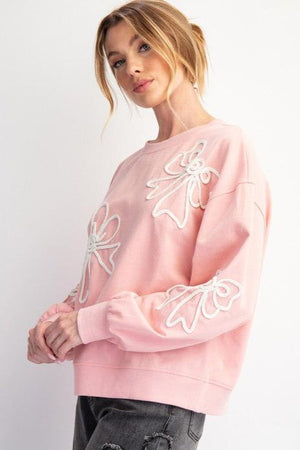 Pink Bow Pullover