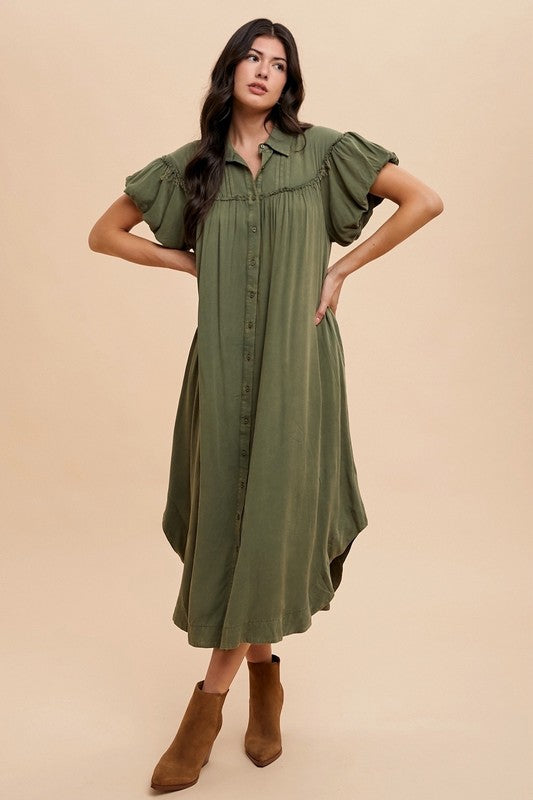 Oaklie Olive  Dress