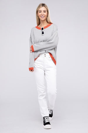 Striped Knit Pullover