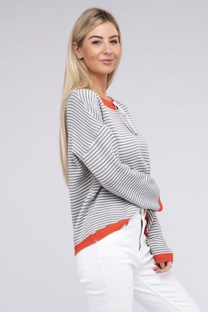 Striped Knit Pullover