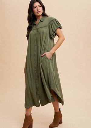 Oaklie Olive  Dress