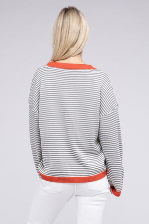 Striped Knit Pullover